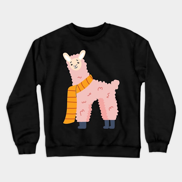 llama Crewneck Sweatshirt by sakandela